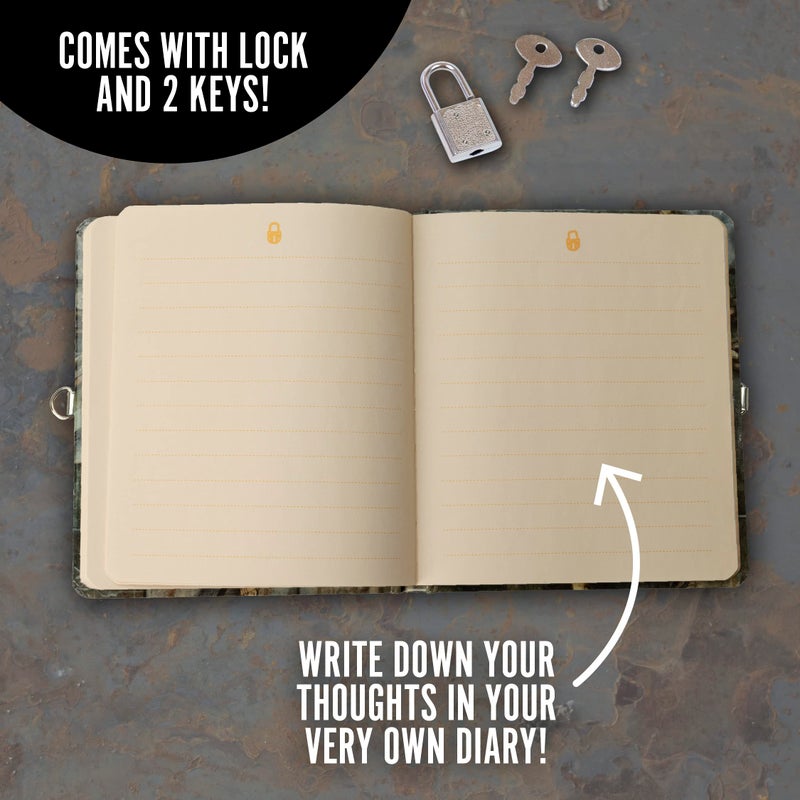 Peaceable Kingdom Keep Out 6.25"" Lock and Key  Lined Page Diary for Kids - Image 3